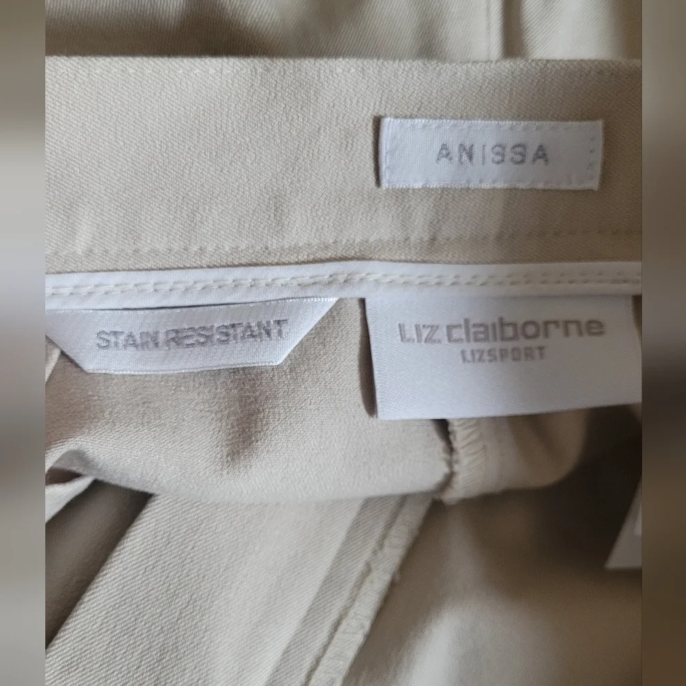 Liz Claiborne Anissa style khaki dress pant Women's size 16 beige - Picture 4 of 9